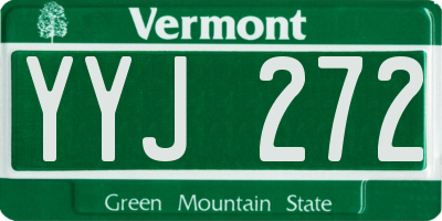 VT license plate YYJ272