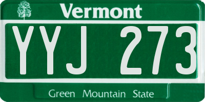 VT license plate YYJ273