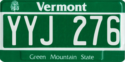 VT license plate YYJ276