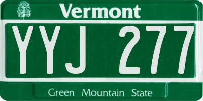 VT license plate YYJ277