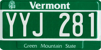 VT license plate YYJ281