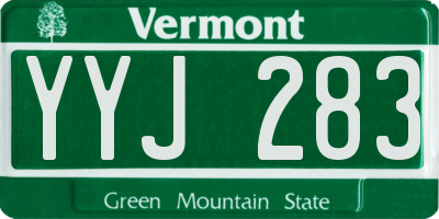 VT license plate YYJ283