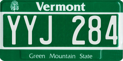 VT license plate YYJ284