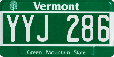 VT license plate YYJ286