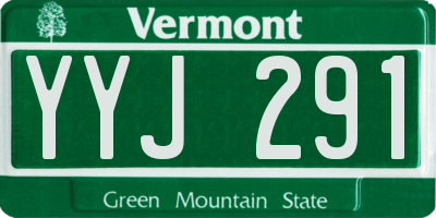 VT license plate YYJ291