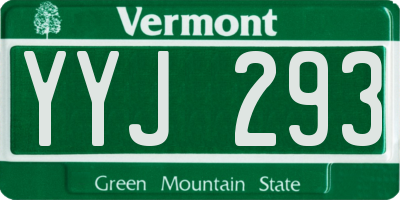 VT license plate YYJ293