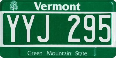 VT license plate YYJ295