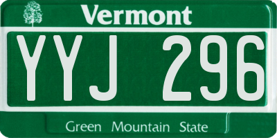 VT license plate YYJ296