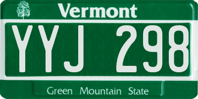 VT license plate YYJ298