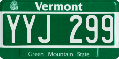 VT license plate YYJ299