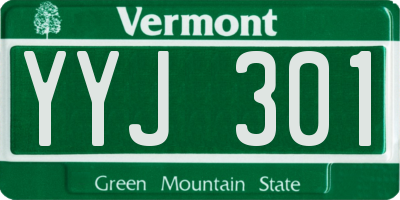 VT license plate YYJ301