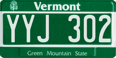 VT license plate YYJ302