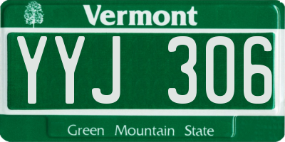 VT license plate YYJ306