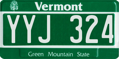 VT license plate YYJ324