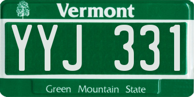 VT license plate YYJ331