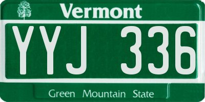 VT license plate YYJ336