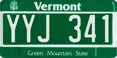 VT license plate YYJ341