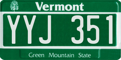 VT license plate YYJ351
