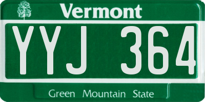 VT license plate YYJ364