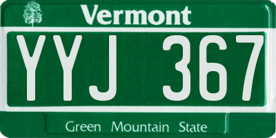 VT license plate YYJ367