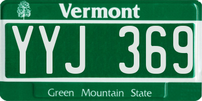VT license plate YYJ369