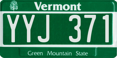 VT license plate YYJ371