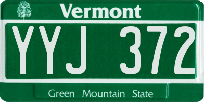 VT license plate YYJ372