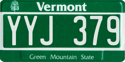 VT license plate YYJ379