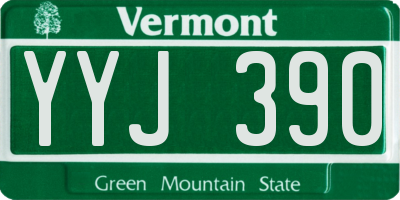 VT license plate YYJ390