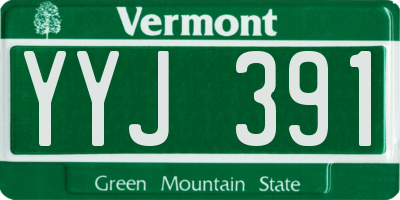 VT license plate YYJ391
