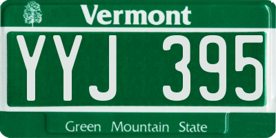 VT license plate YYJ395