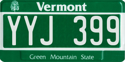 VT license plate YYJ399