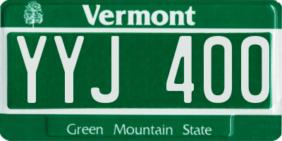 VT license plate YYJ400
