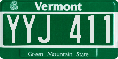 VT license plate YYJ411