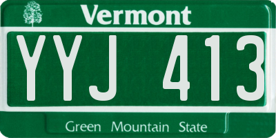 VT license plate YYJ413
