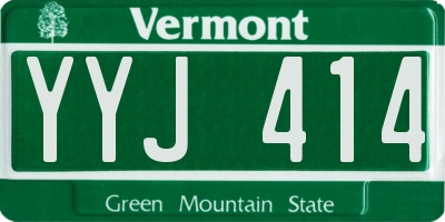 VT license plate YYJ414