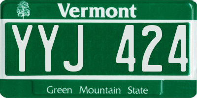VT license plate YYJ424
