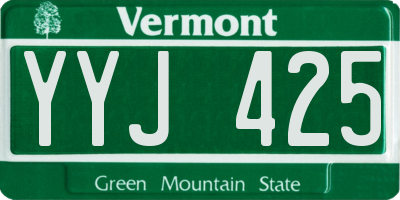 VT license plate YYJ425