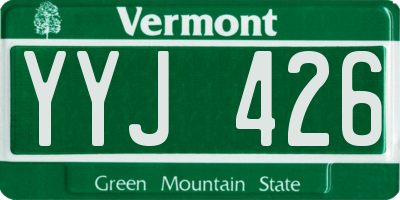 VT license plate YYJ426