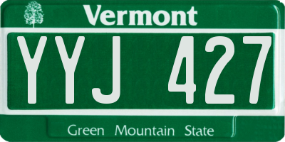 VT license plate YYJ427
