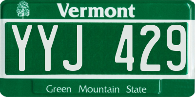 VT license plate YYJ429