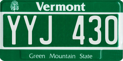 VT license plate YYJ430