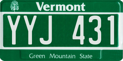 VT license plate YYJ431