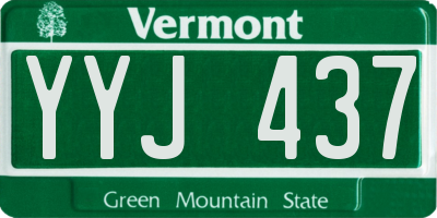 VT license plate YYJ437