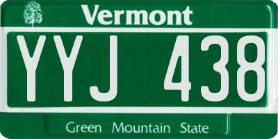 VT license plate YYJ438
