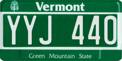 VT license plate YYJ440