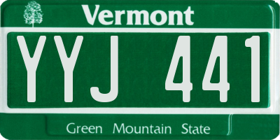 VT license plate YYJ441