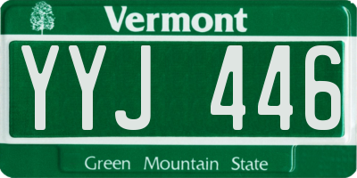 VT license plate YYJ446
