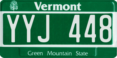 VT license plate YYJ448