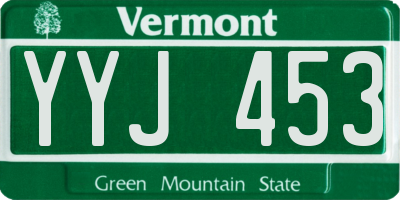 VT license plate YYJ453